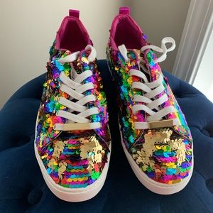 Sequin shoes size 8.5. So fun and colorful! New!